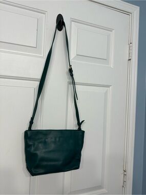 Teal Green J Crew Leather Crossbody Bag